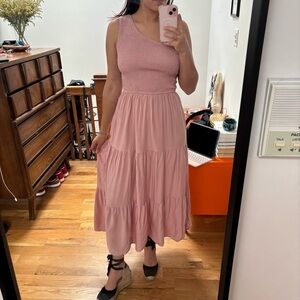 Elegant Pink One-Shoulder Dress